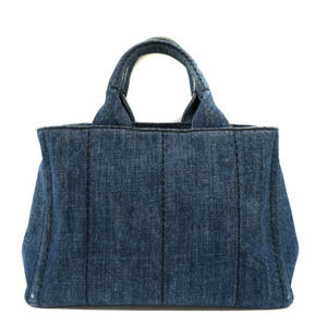 Prada Tote Canapa Blue Bag Denim